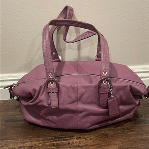 Coach - purple leather handbag